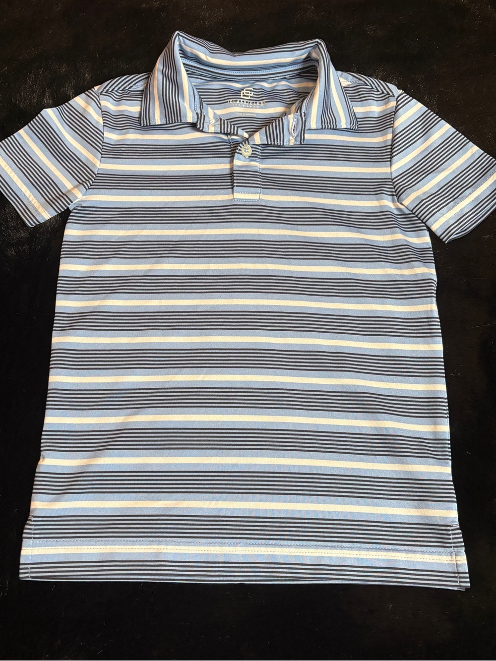 Class Club Blue and Navy Stripe Polo Shirt